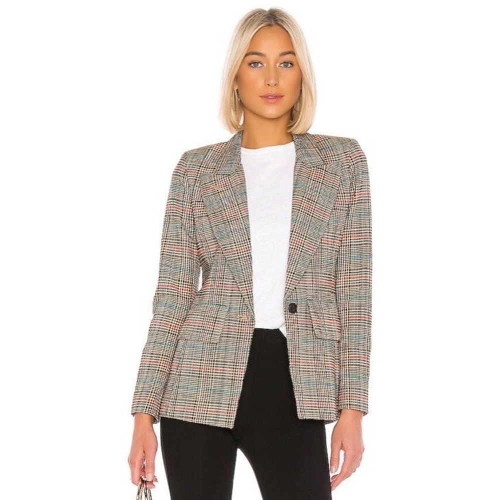 Smythe Lounge Blazer in Multi Glen Check Size 10